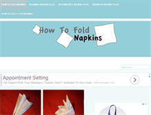 Tablet Screenshot of howtofoldnapkins.org